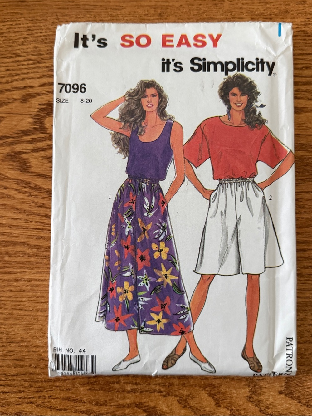 Simplicity 7096 Sewing Pattern UNCUT Misses Skirt Shorts Top Easy Size 8-20 New